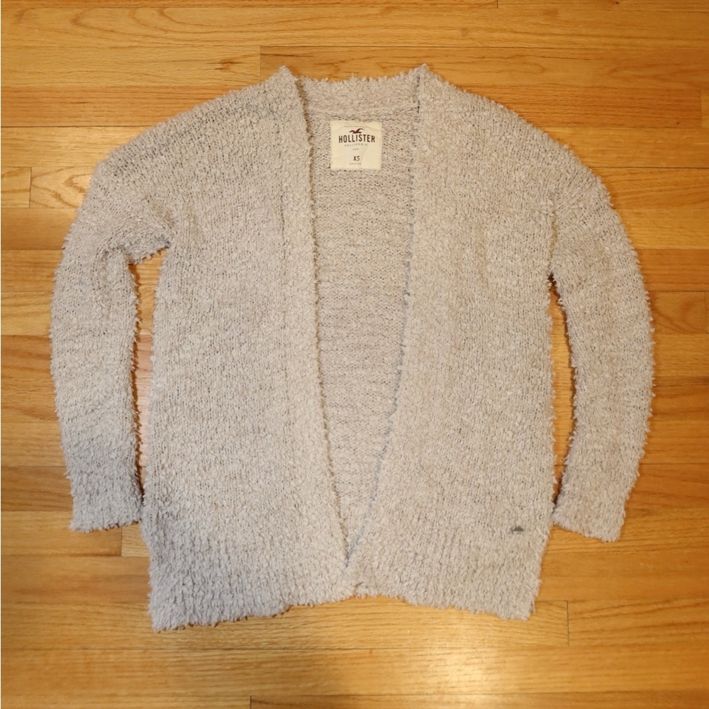 Hollister Tan Fuzzy Cardigan